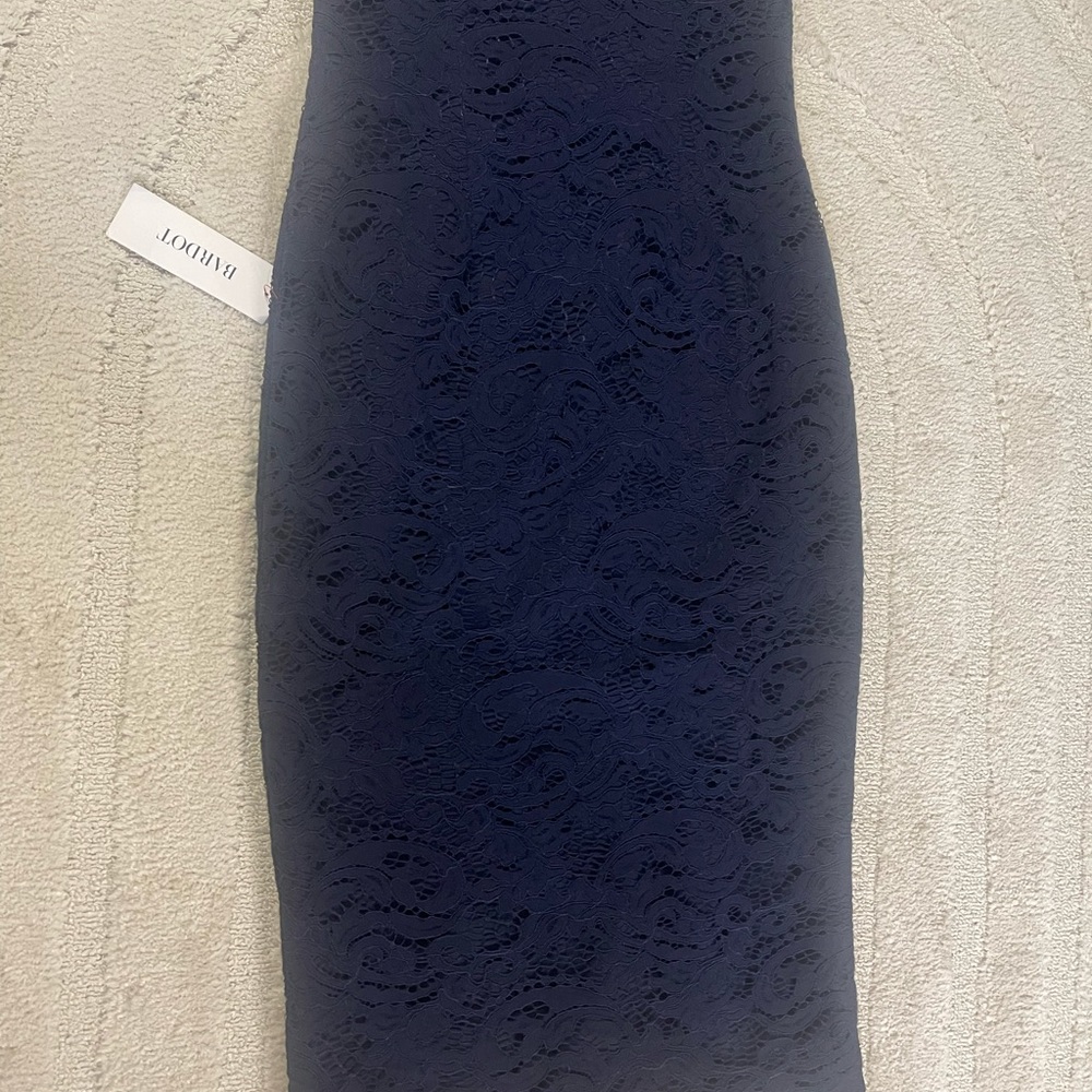 NWT Bardot Blue Riviera Lace Corset Halter Dress Sz S US/4 Summer Party Date LUX - Picture 5 of 8